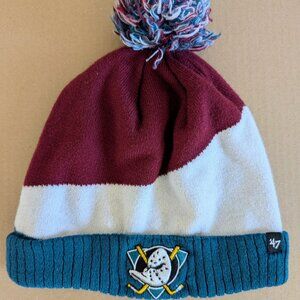 47 Brand NHL Anaheim Mighty Ducks 20th Anniversary Hockey Pom Knit Beanie